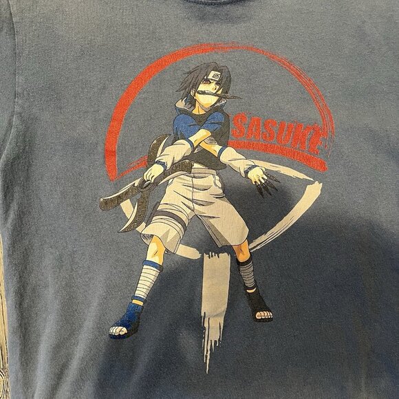 Vintage 2002 Naruto Anime Sasuke Shonen Jump Sasuke Graphic T-Shirt Youth XL - Picture 2 of 5